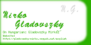 mirko gladovszky business card